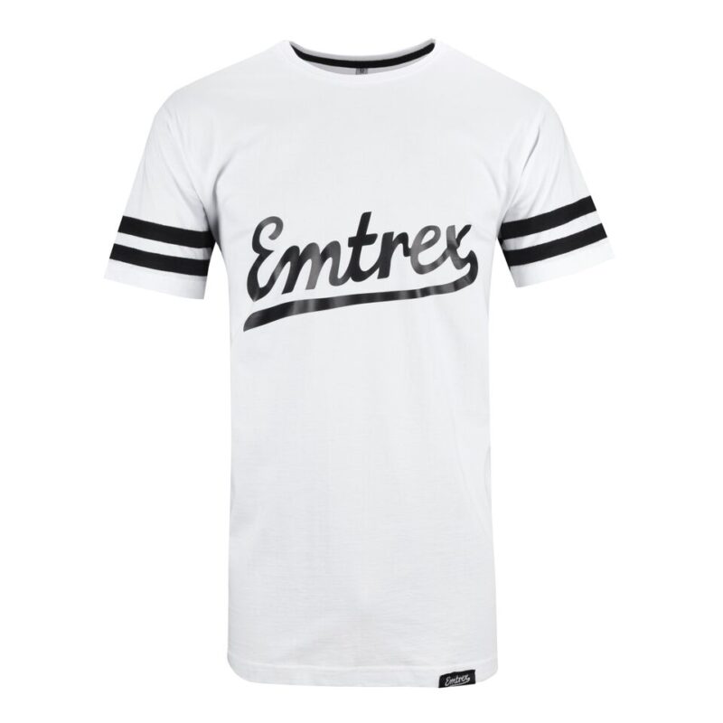 Emtrex Stripe Longline T-Shirt White 1